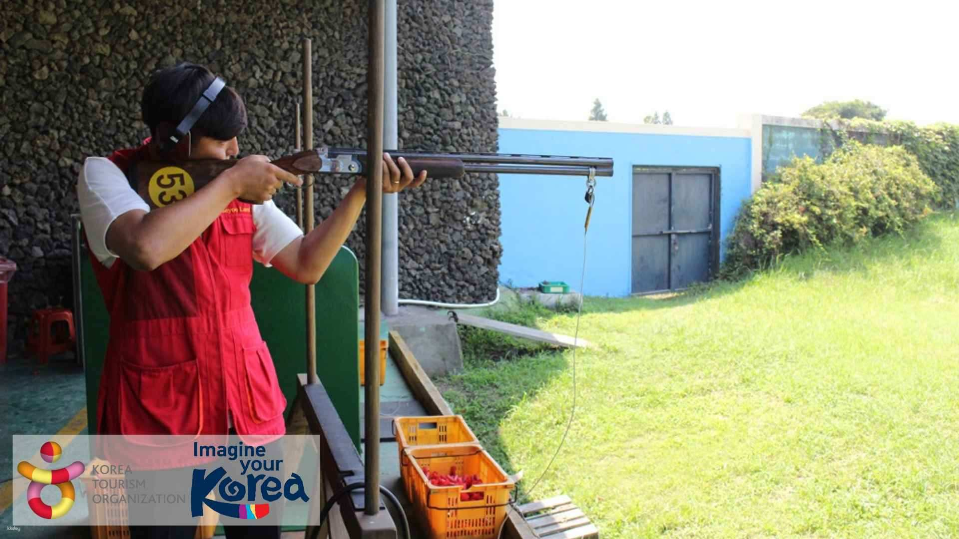 Experience the excitement of shooting at Daeyoo ATV Hunting & Shooting Land where outdoor skill meets adventure in the beautiful landscapes of Jeju Island South Korea.